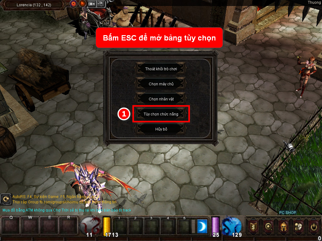 Chức năng chính của Game MU Hoàng Tộc